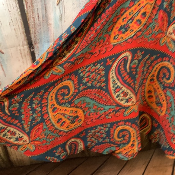 Free People Paisley Print Silky Sleeveless Dress Size 0 - Picture 3 of 7